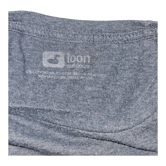 Loon Outdoors T-Shirt Men's 2XL Short Sleeve Dark Gray Graphic Print - Picture 7 of 7